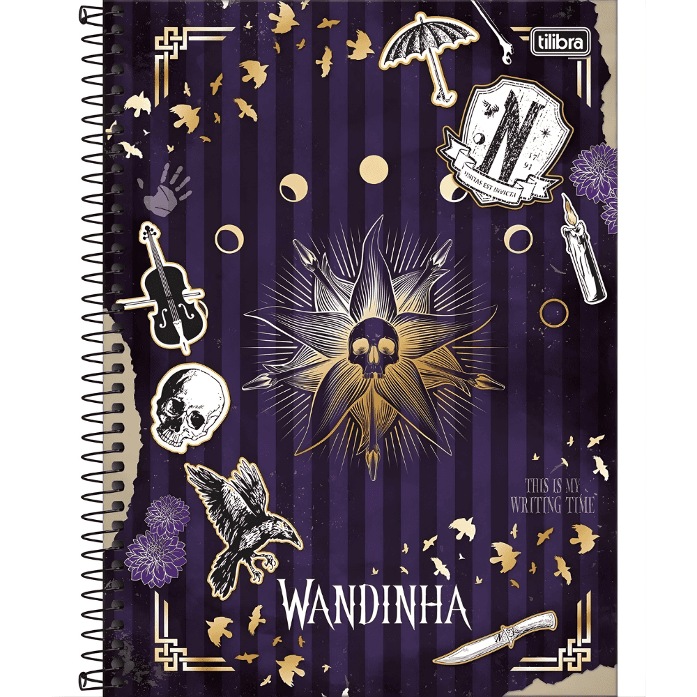 Caderno CD Universitário Wandinha 1 Matéria 80 Folhas Tilibra