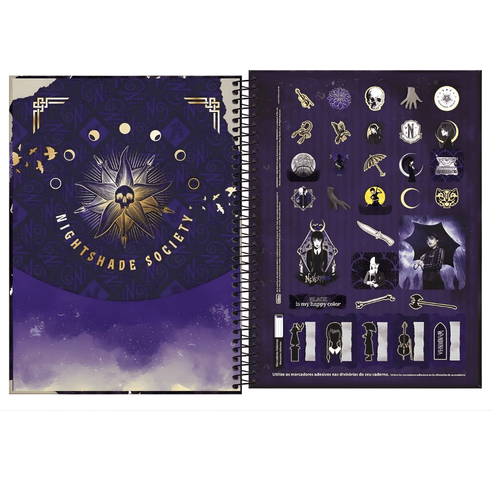 Caderno CD Universitário Wandinha 1 Matéria 80 Folhas Tilibra