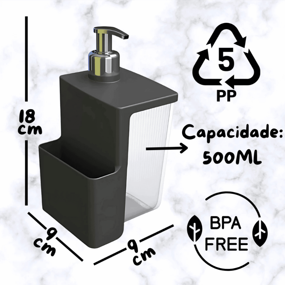 Dispenser para Sabonete Líquido Sky com Pump Cromado MB