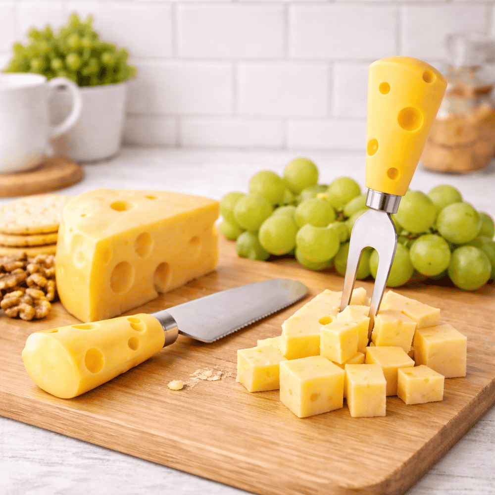 Kit para Queijo 2 Peças em Inox Interponte