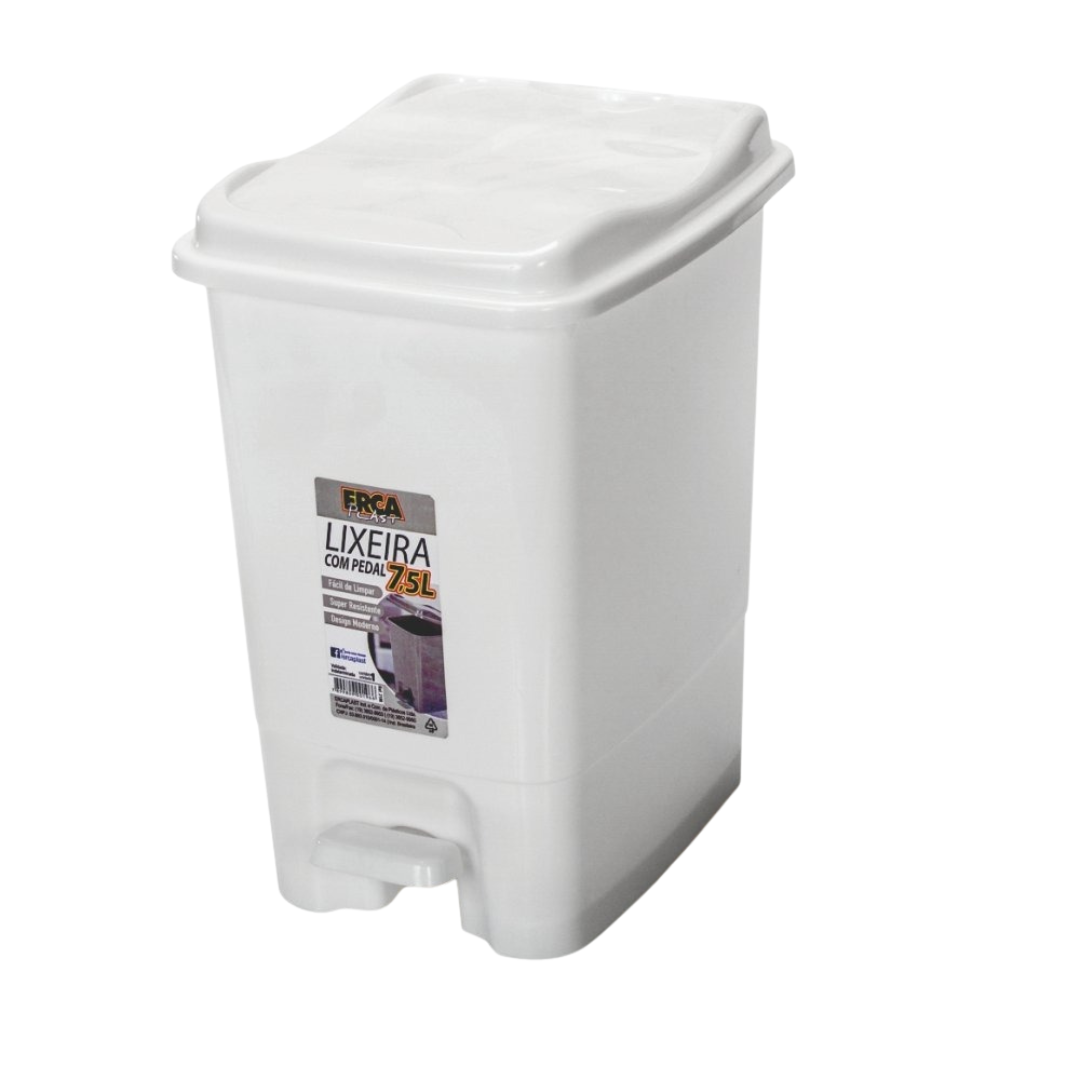 Lixeira Com Pedal 7,5L Ercaplast