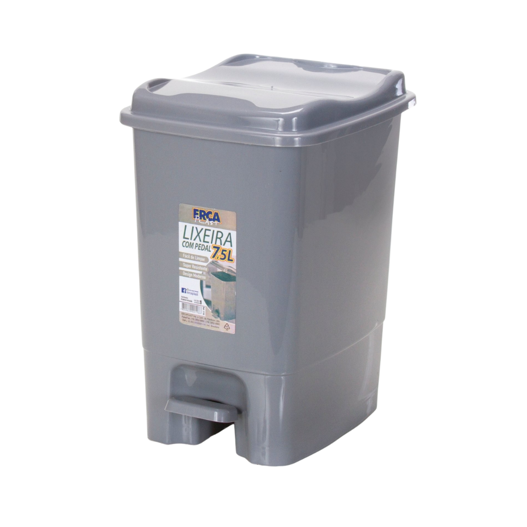 Lixeira Com Pedal 7,5L Ercaplast