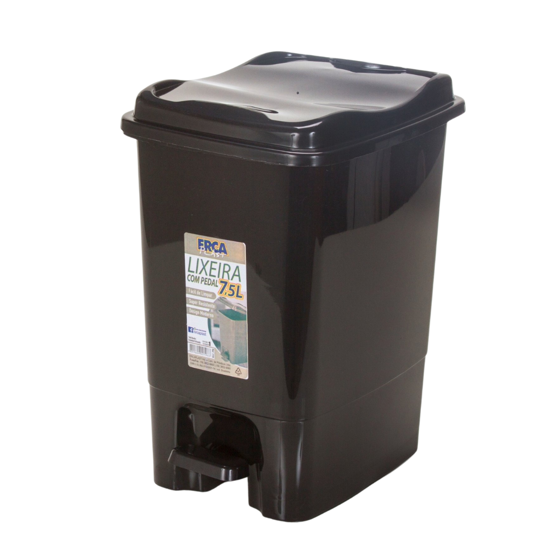 Lixeira Com Pedal 7,5L Ercaplast
