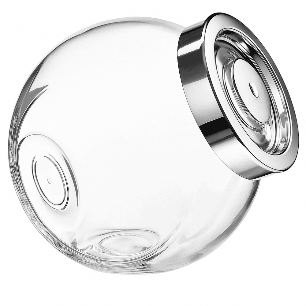 Baleiro Em Vidro Com Tampa 100Ml Chazak