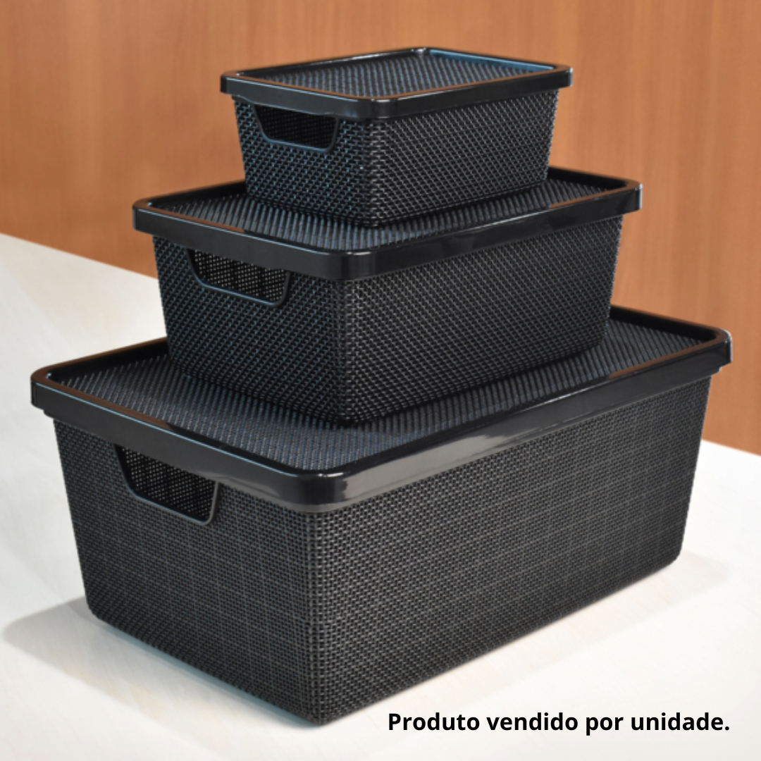 Organizador Jutta C/Tp Preta 16Lts Arqplast