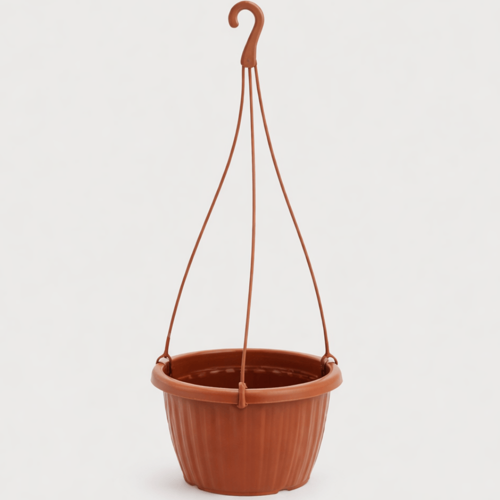 Vaso Redondo Canelado Cerâmico com Alça 1,2LT Ercaplast