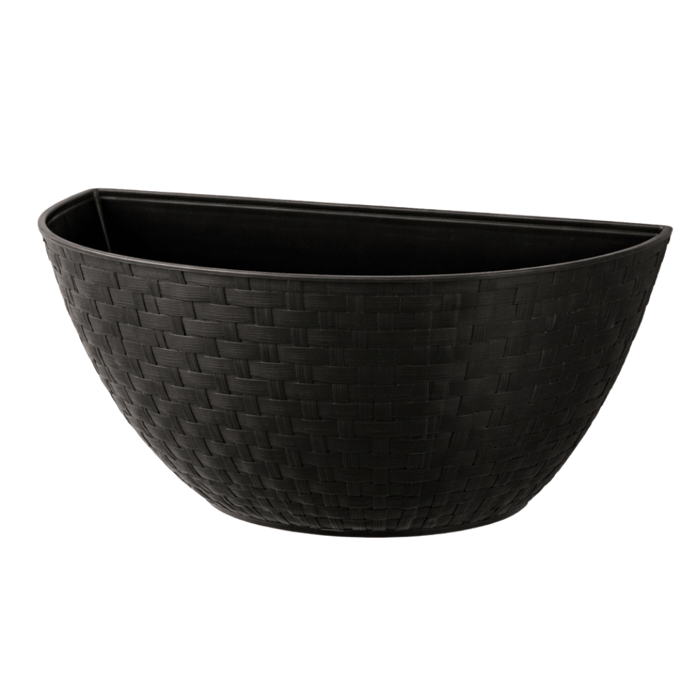 Vaso De Parede Ratan Preto 3,3L Ercaplast
