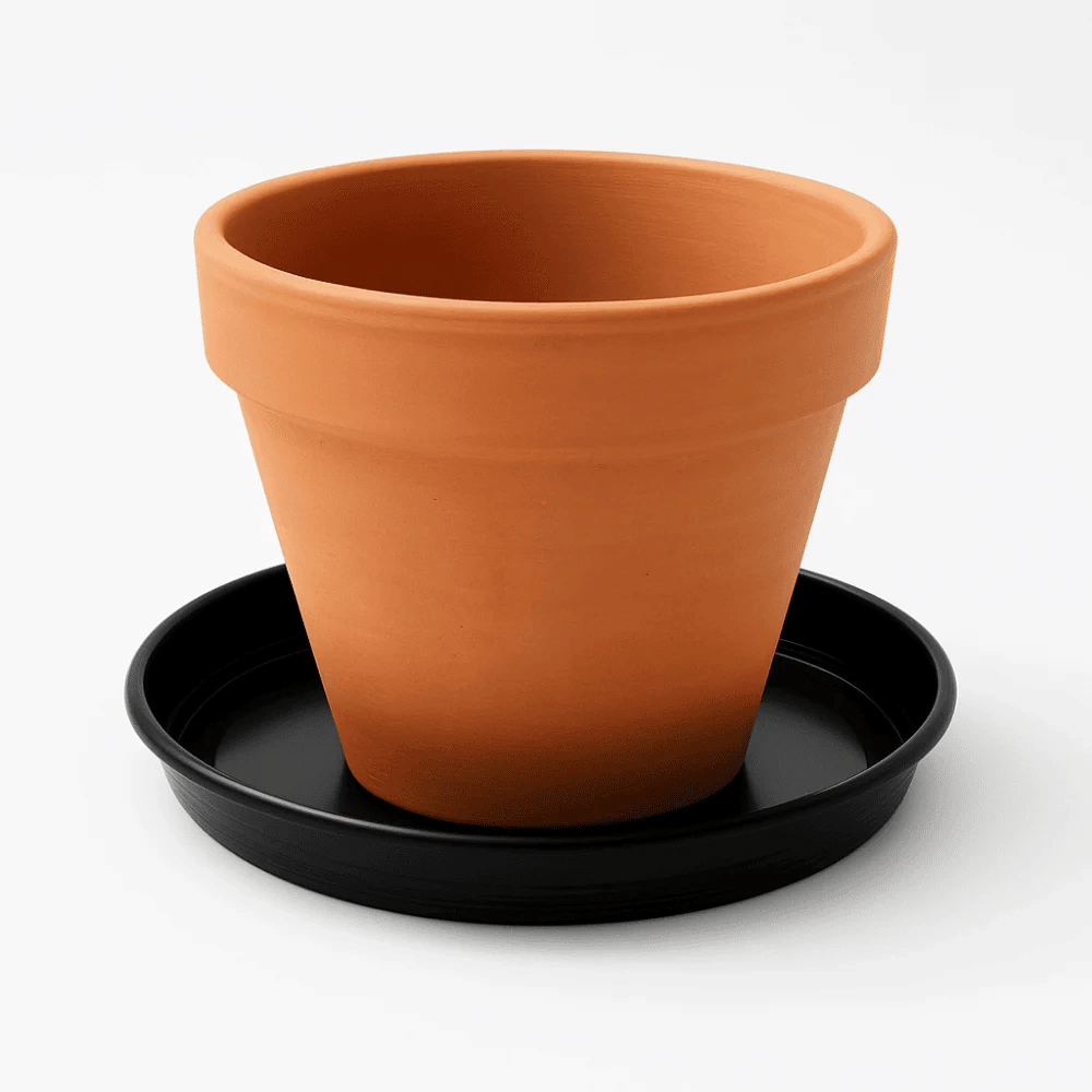 Prato para Vaso Redondo Preto 20,5cm Ercaplast