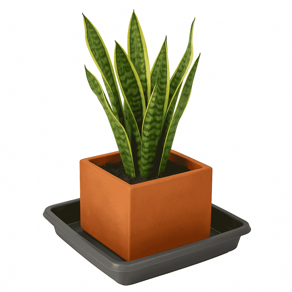 Prato Para Vaso Quadrado 20,5Cm Preto Ercaplast