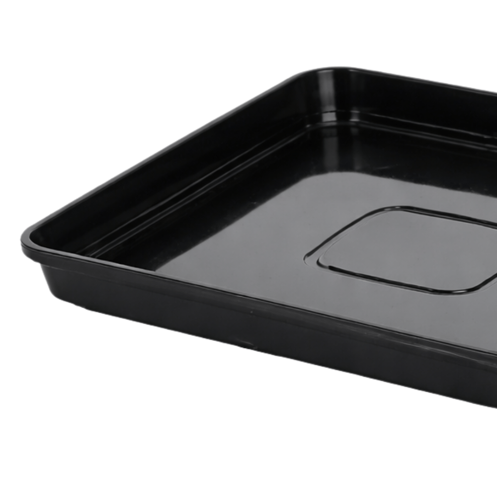 Prato Para Vaso Quadrado Preto 29,5Cm Ercaplast 2831