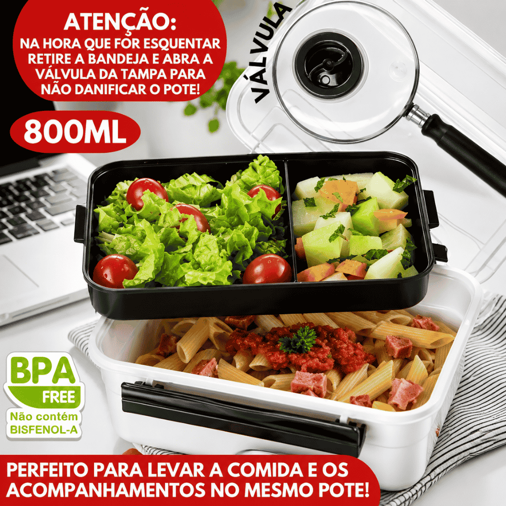 Marmita com Bandeja e Válvula 800ml Nitron