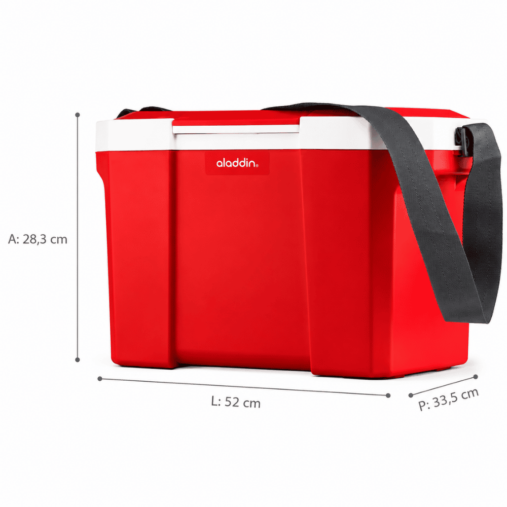 Caixa Térmica 24L Vermelha Aladdin