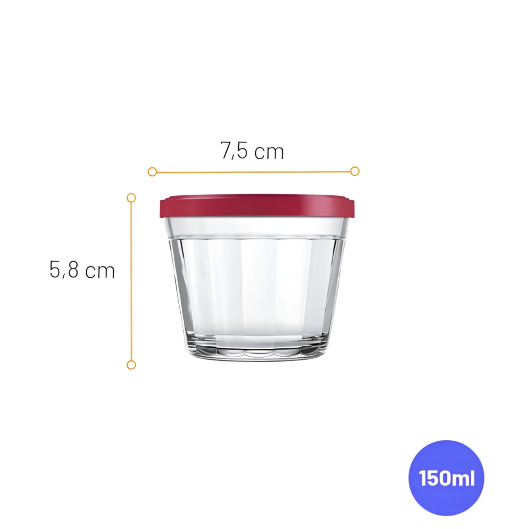 Tigela Americano 150Ml Com Tampa Nadir