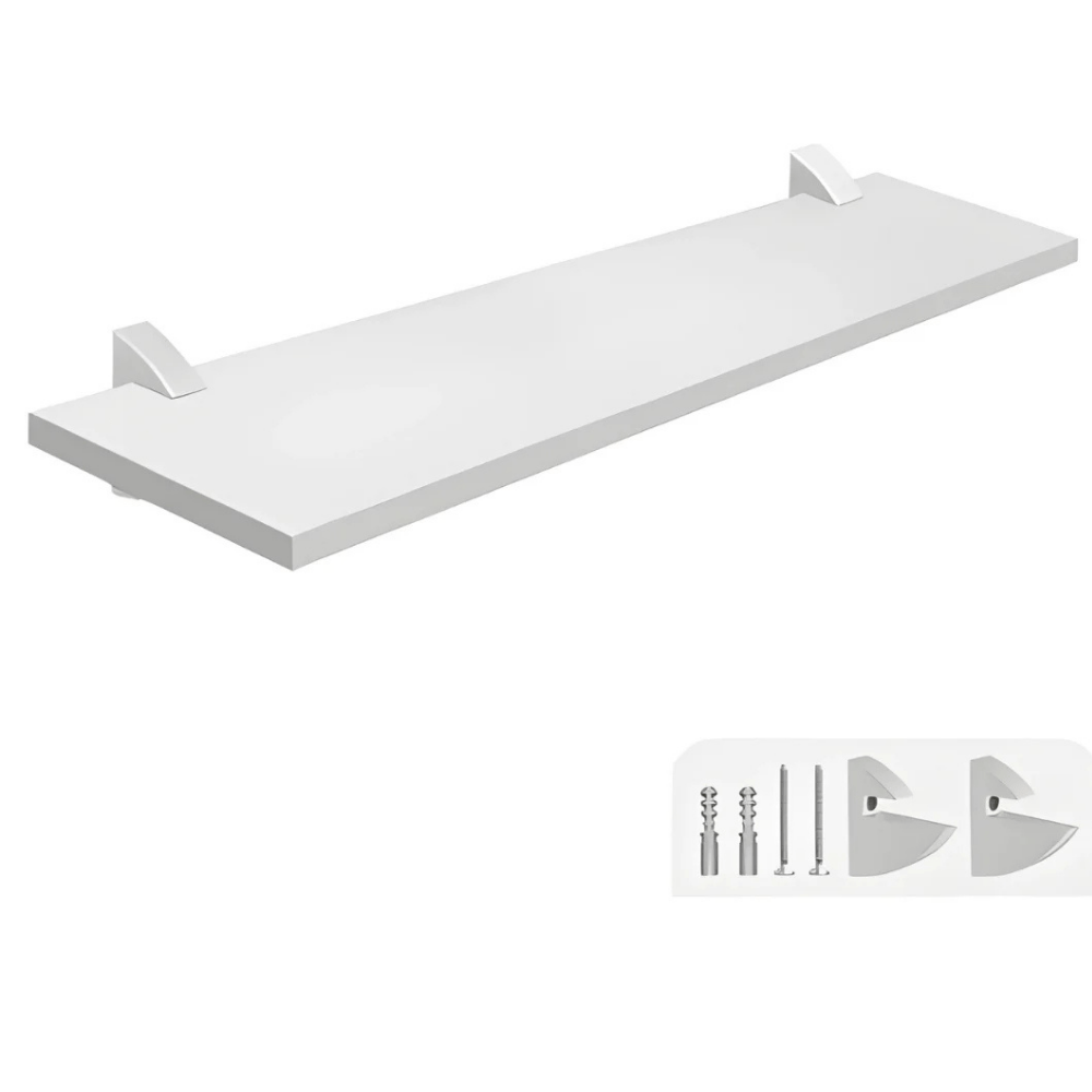 Prateleira Branca Com Suporte Branco Me Leve Prat-K