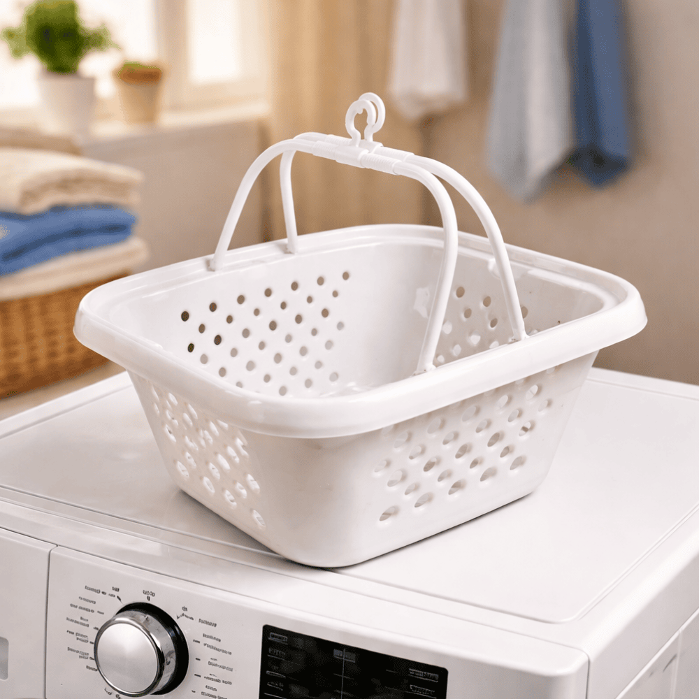 Cestinho Para Prendedor De Roupas Branco Nitron