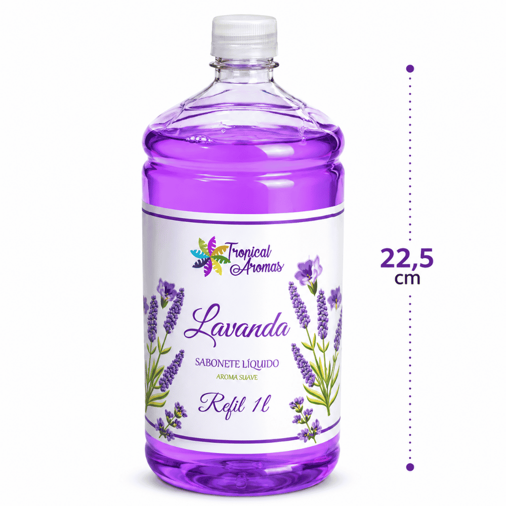 Refil Sabonete Líquido 1 Litro Lavanda Tropical Aromas