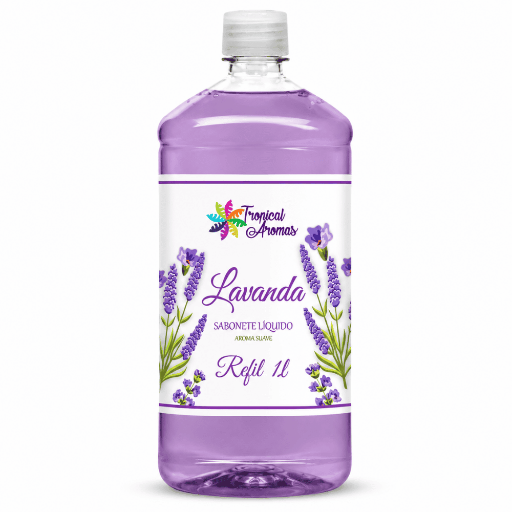 Refil Sabonete Líquido 1 Litro Lavanda Tropical Aromas