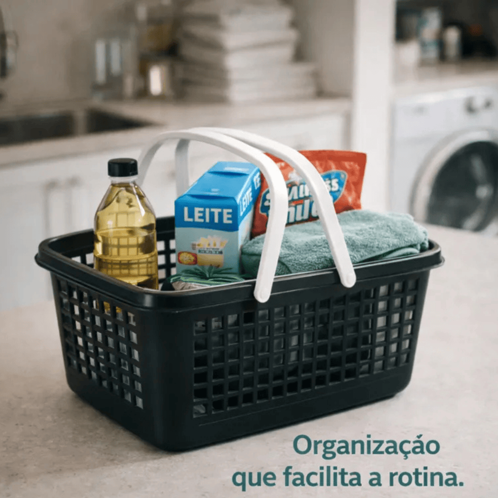 Cesto Grande Preto C/Alca Nitron