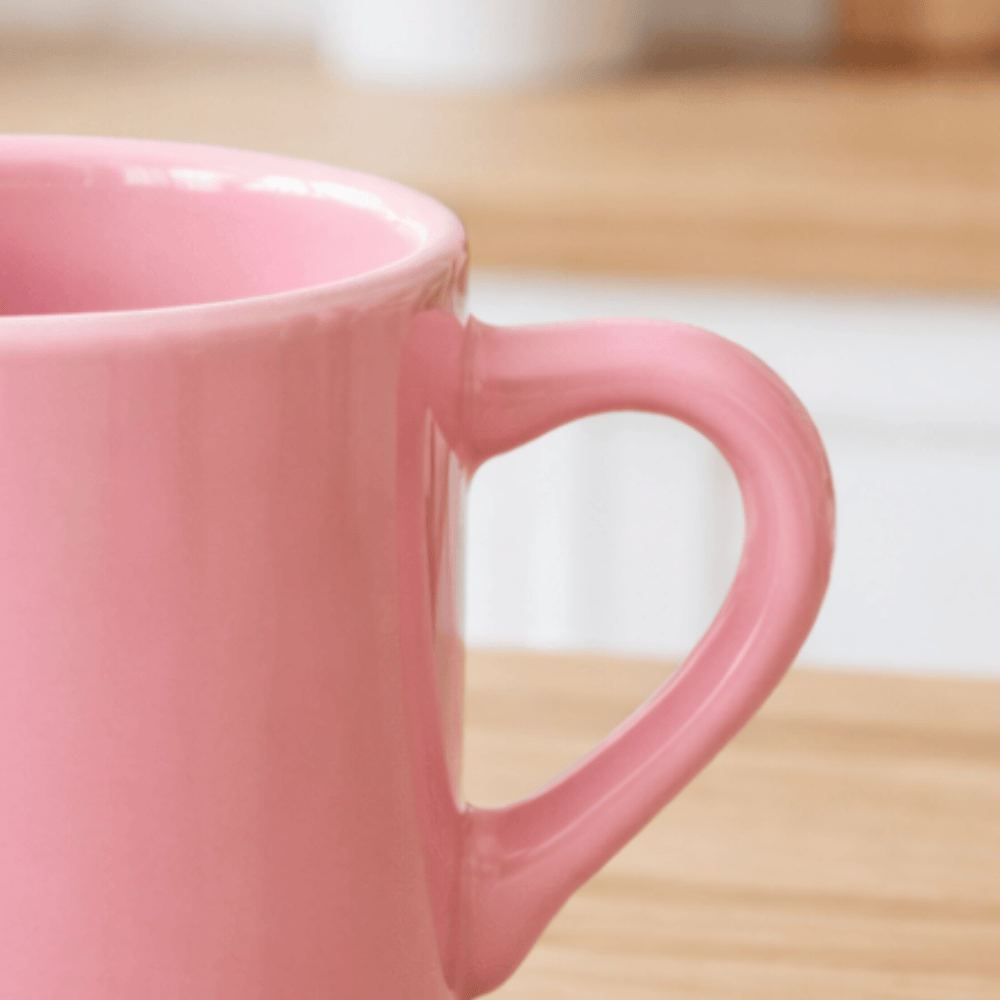 Xícara Café Canequinha Lisa Rosa  60Ml Horacilio