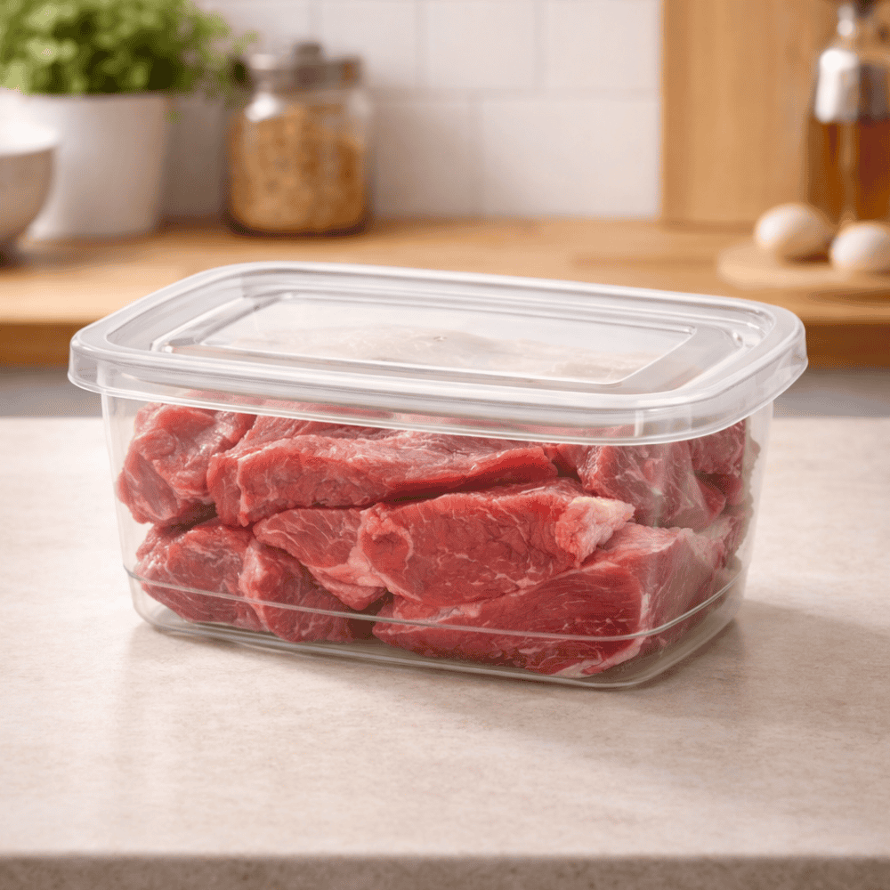 Pote Retangular Grande Transparente 1300ml Ercaplast