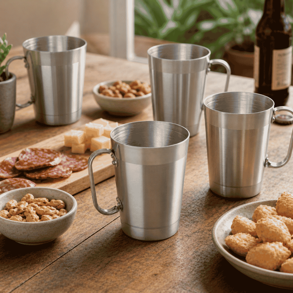 Caneca para Chopp Alumínio Lixado Erca