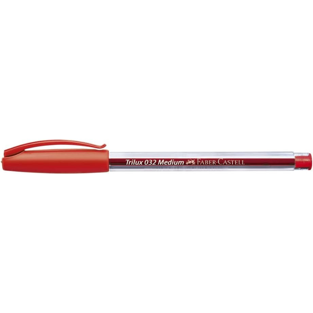 Caneta Esf Trilux Média Vermelha Faber Castell