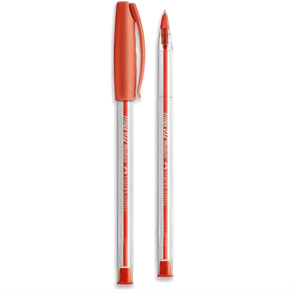 Caneta Esf Trilux Média Vermelha Faber Castell