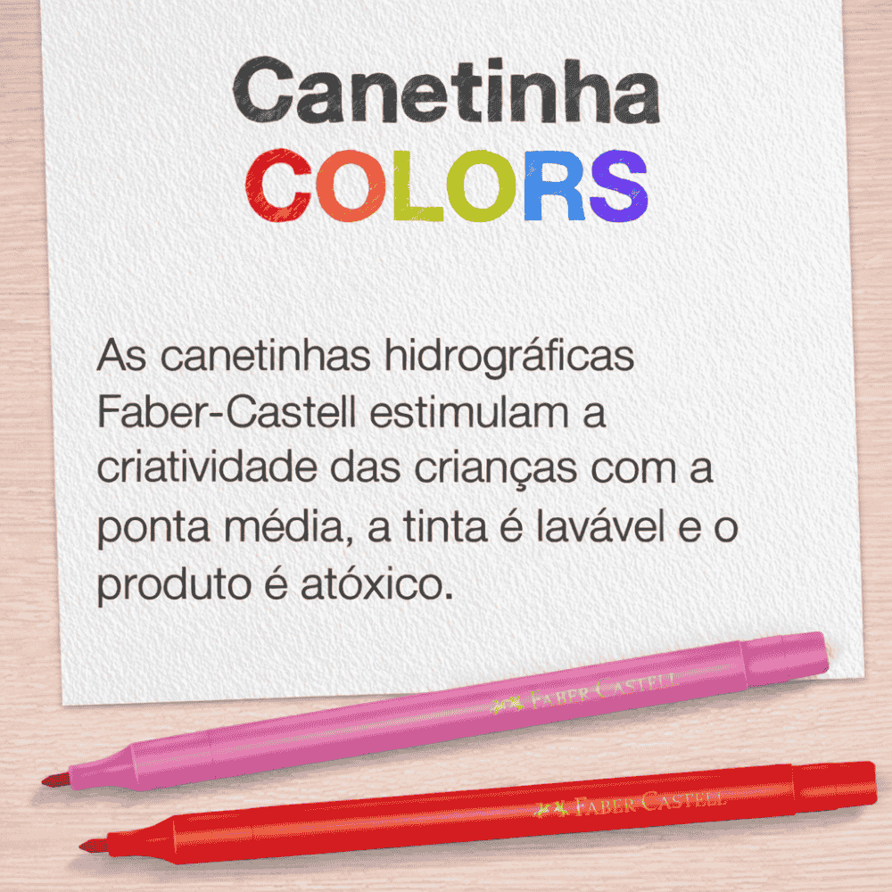 Canetinha 12 Cores Faber-Castell