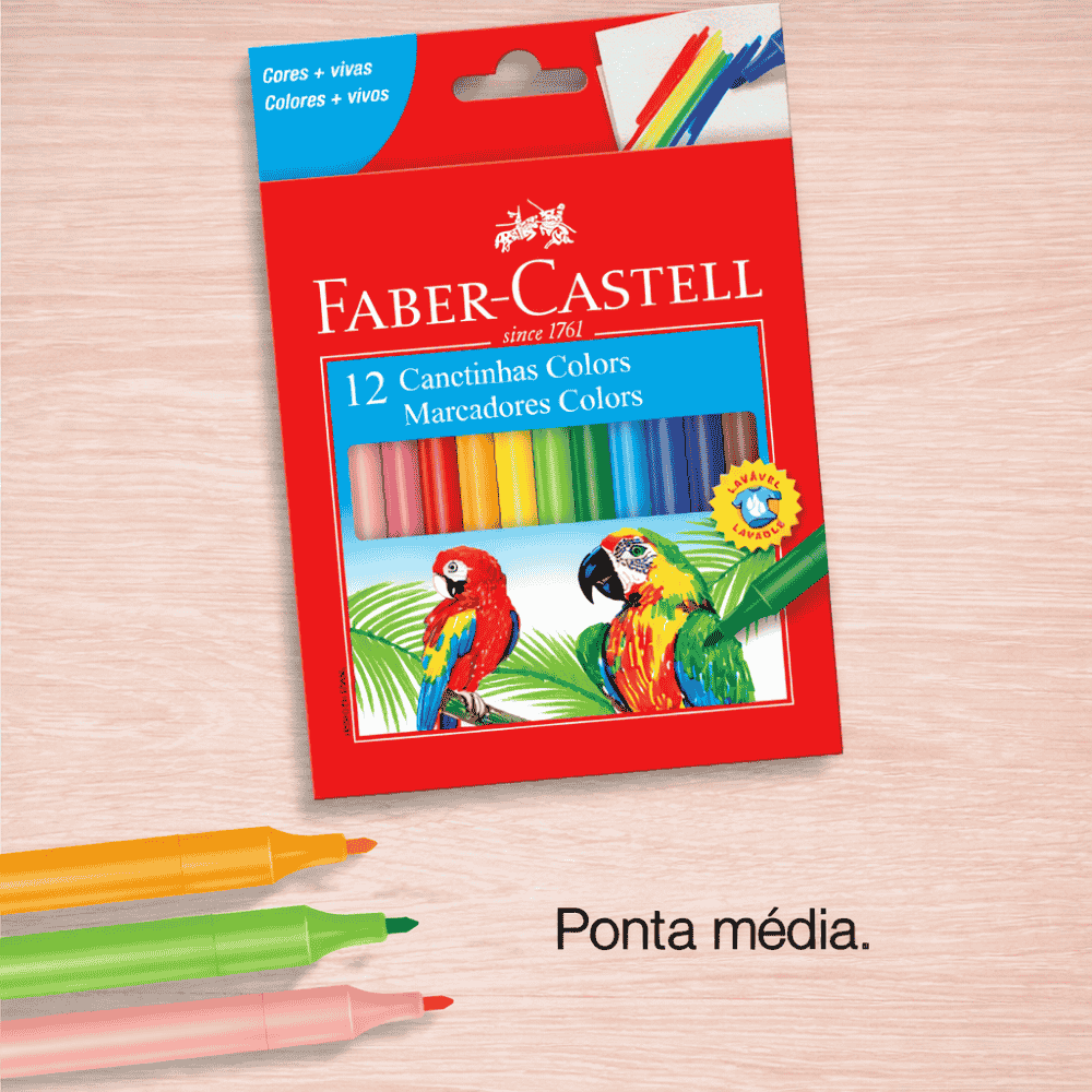 Canetinha 12 Cores Faber-Castell