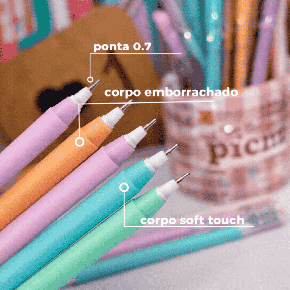 Caneta Esferográfica Cores Pastéis Leo E Leo