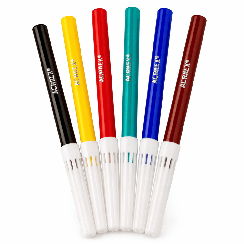 Canetinha Hidrografica 06 Cores Acrilex