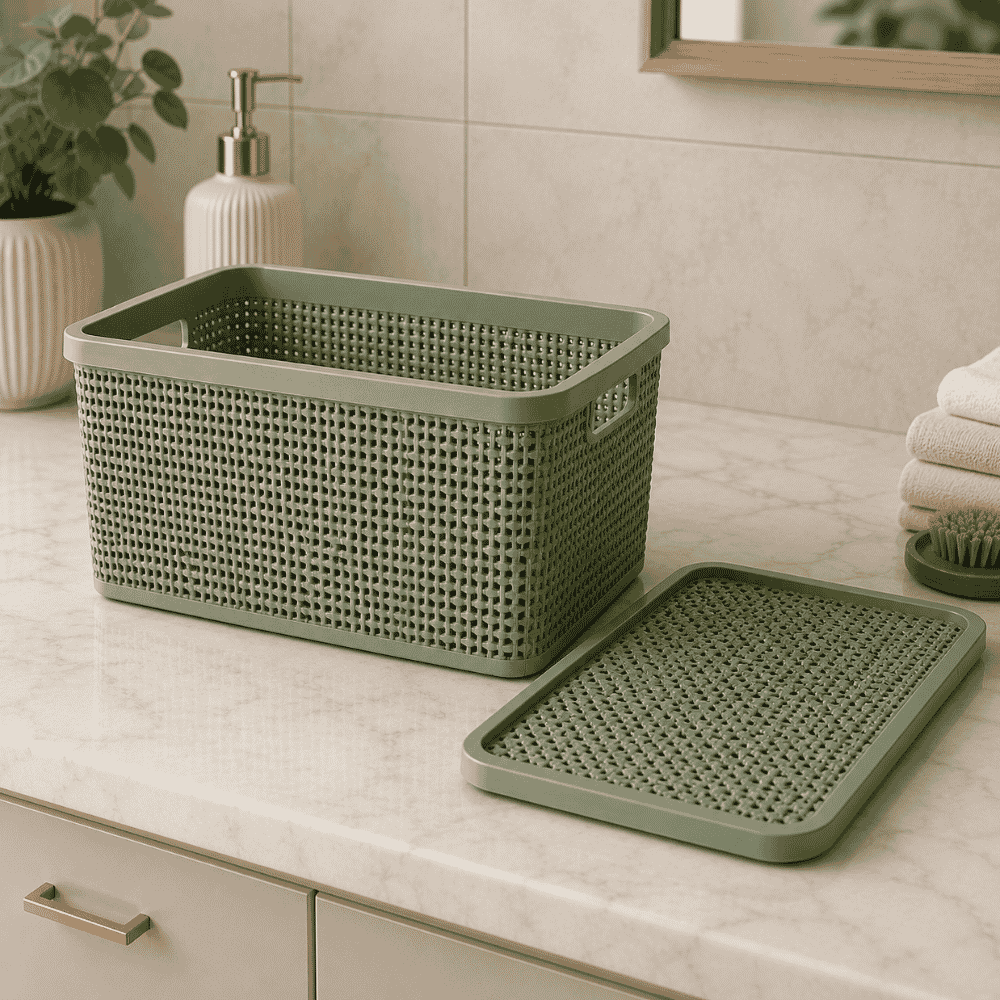 Caixa Rattan 2,5lt Verde Rischioto