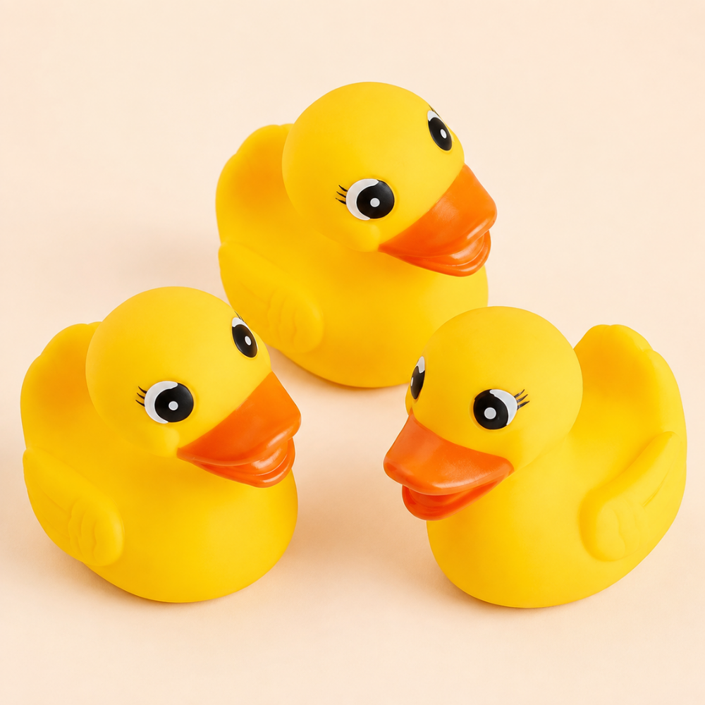 Patinho 3 Filhotes para Banho Bee Toys