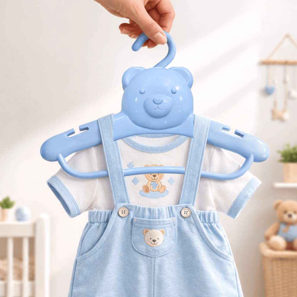 Cabide Urso 2 Peças Azul Cajovil