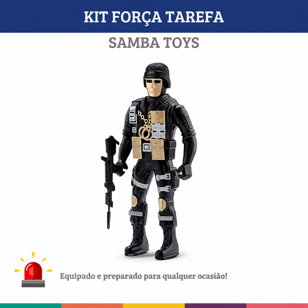 Kit Força Tarefa Polícia Samba Toys