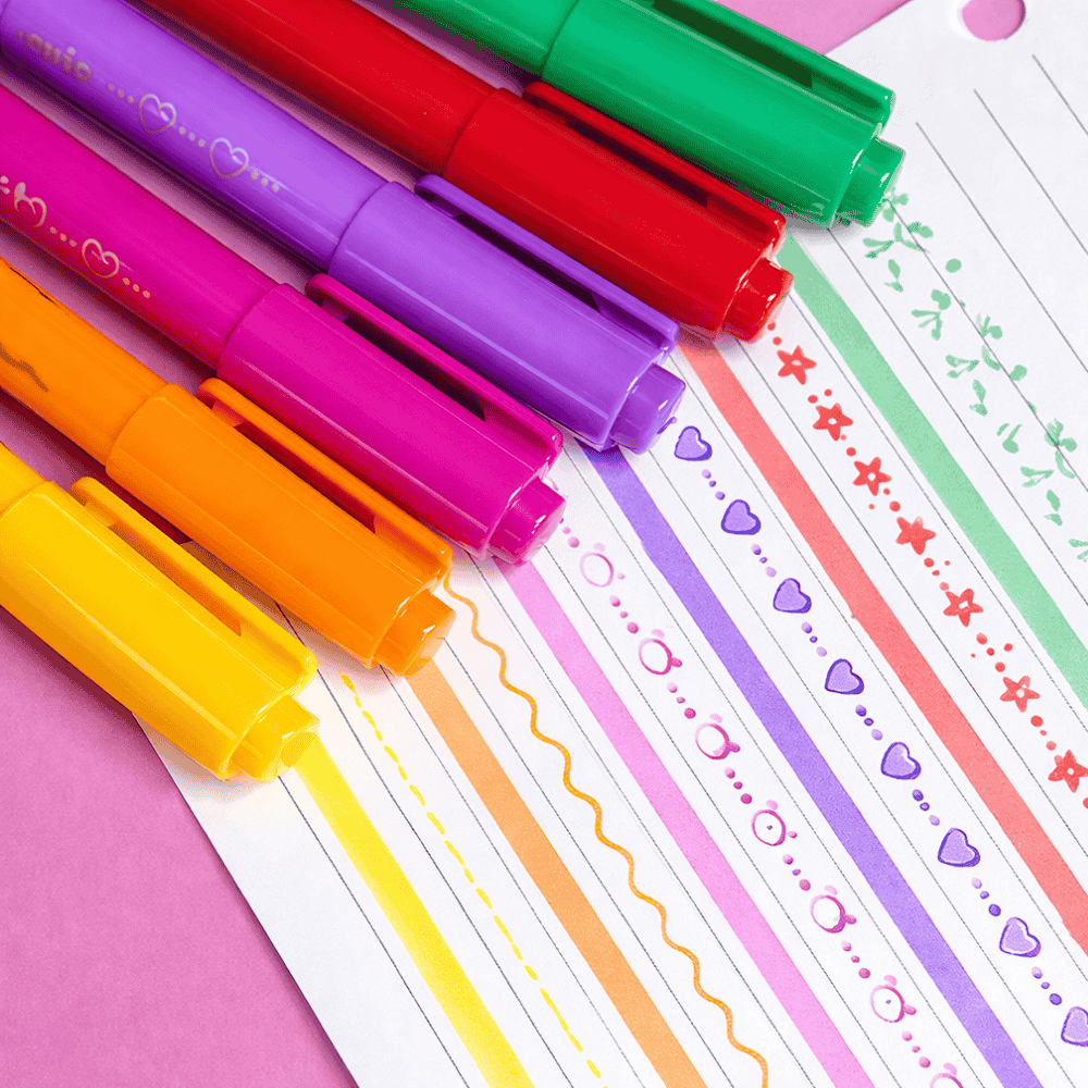 Marca Texto Carimbo Roller Picnic 6 Cores Leo E Leo