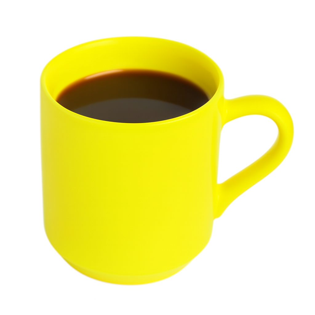 Xicara Cafe Canequinha 60Ml Lisa Amarela Horacilio