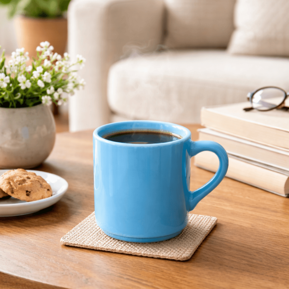 Xícara Café Canequinha Lisa Azul 60Ml Horacilio