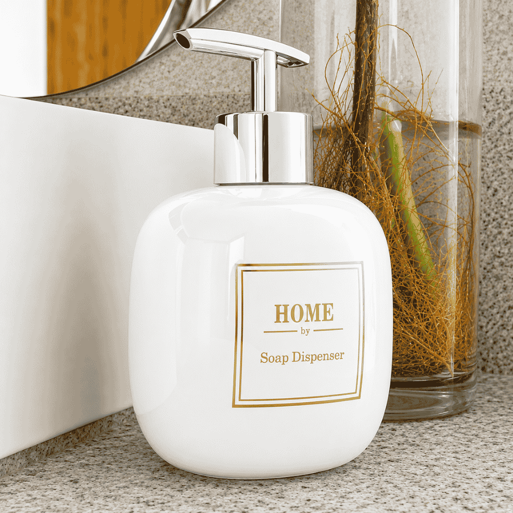 Porta Sabonete Líquido de Porcelana 380ml Amigold