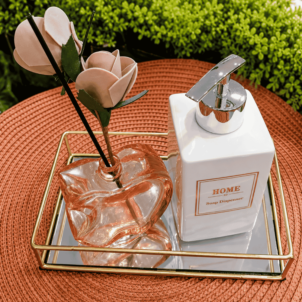 Porta Sabonete Líquido de Porcelana 350ml Amigold
