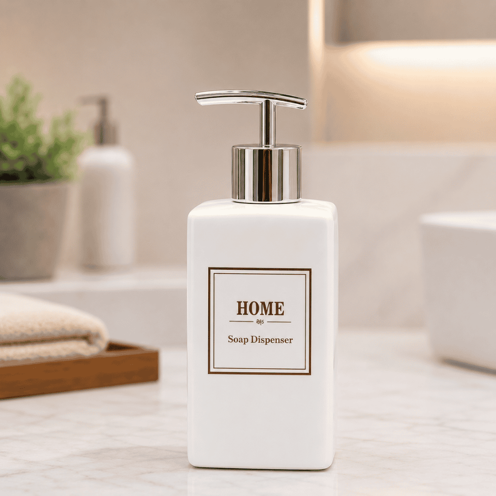 Porta Sabonete Líquido de Porcelana 350ml Amigold
