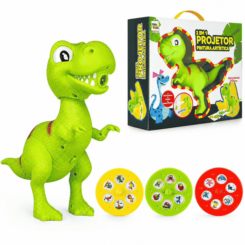 Projetor Dinossauro 2 em 1 a Pilha Mohnish