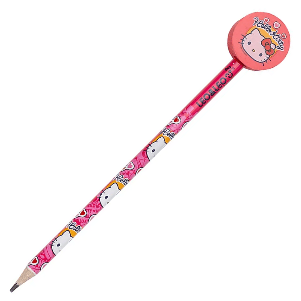 Lápis Hb Com Borracha Hello Kitty Leo E Leo