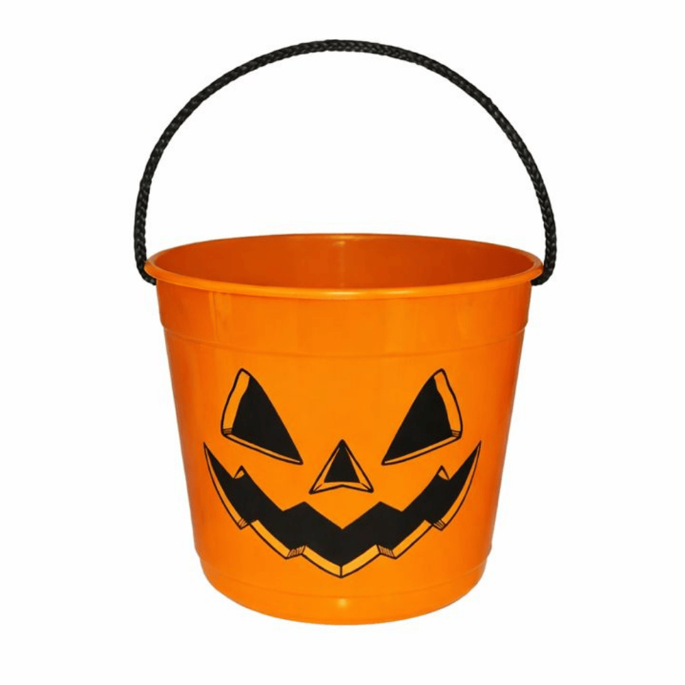 Baldinho C/Alça Cordão Halloween Laranja 1Lt