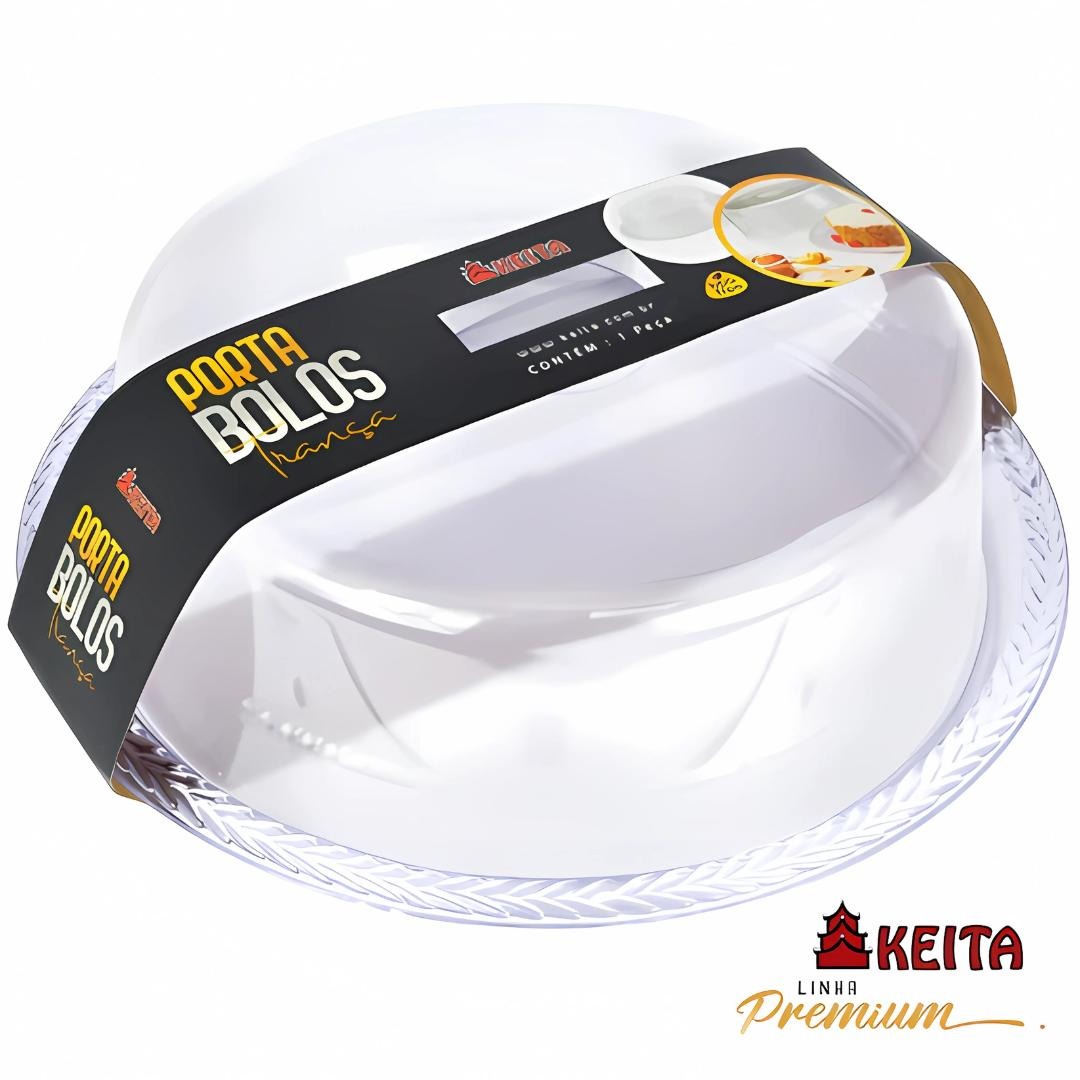Porta Bolo com Trava Cristal Keita