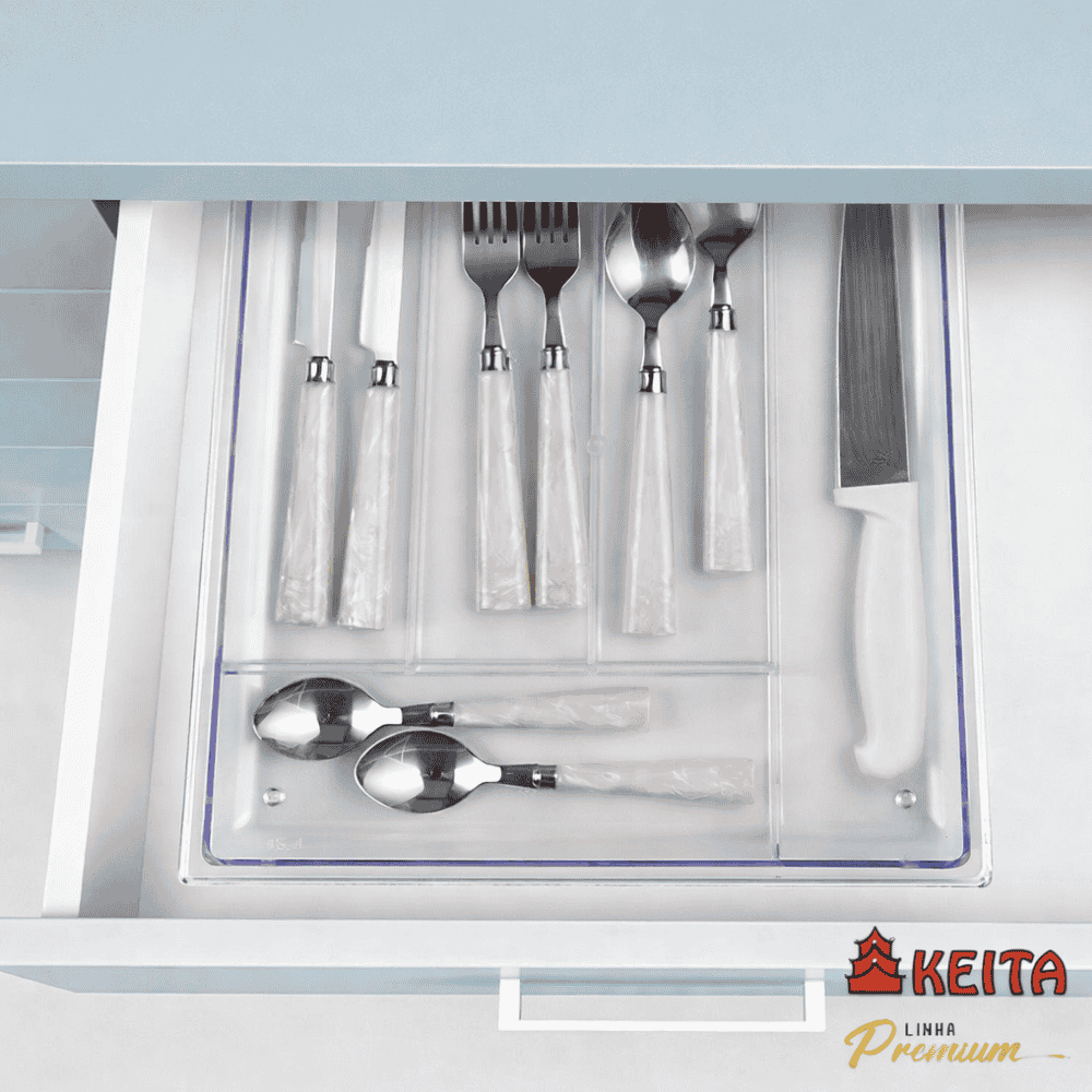 Porta Talher Cristal Sem Tampa Keita