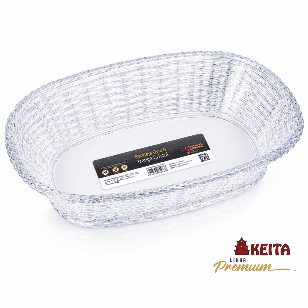 Porta Pão Oval Tranca Cristal Keita