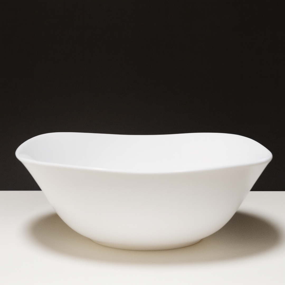Tigela Vidro 16,8X5,5Cm Branco Inga