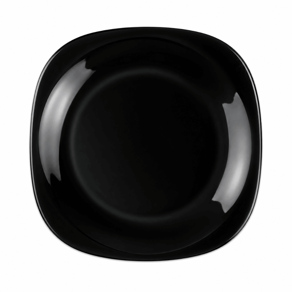 Prato de Vidro Preto 21,5cm Inga