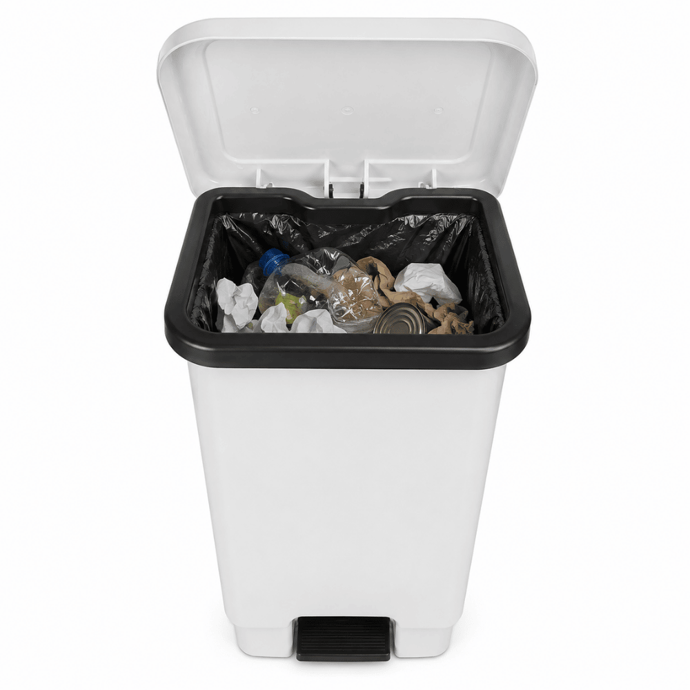 Lixeira com Pedal 50 Litros Branca Rotolider